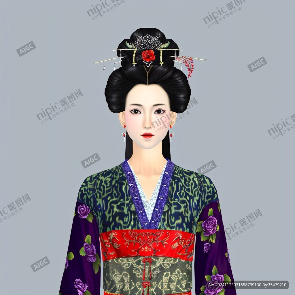 手绘嫔妃