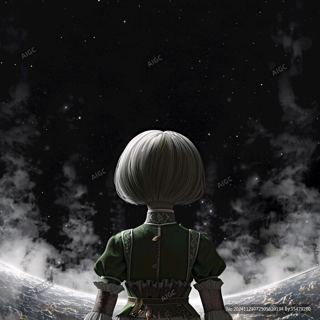 星辰大海男孩背影