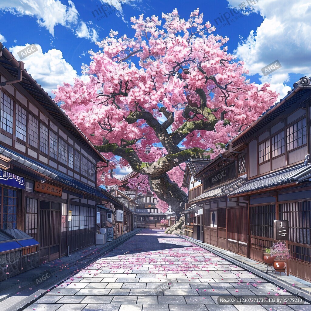 3d樱花树