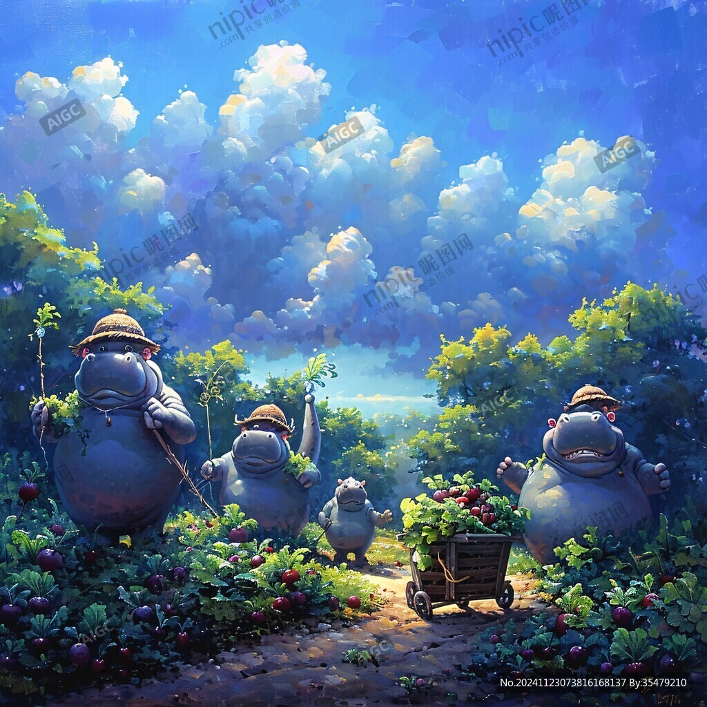 卡通风景壁画