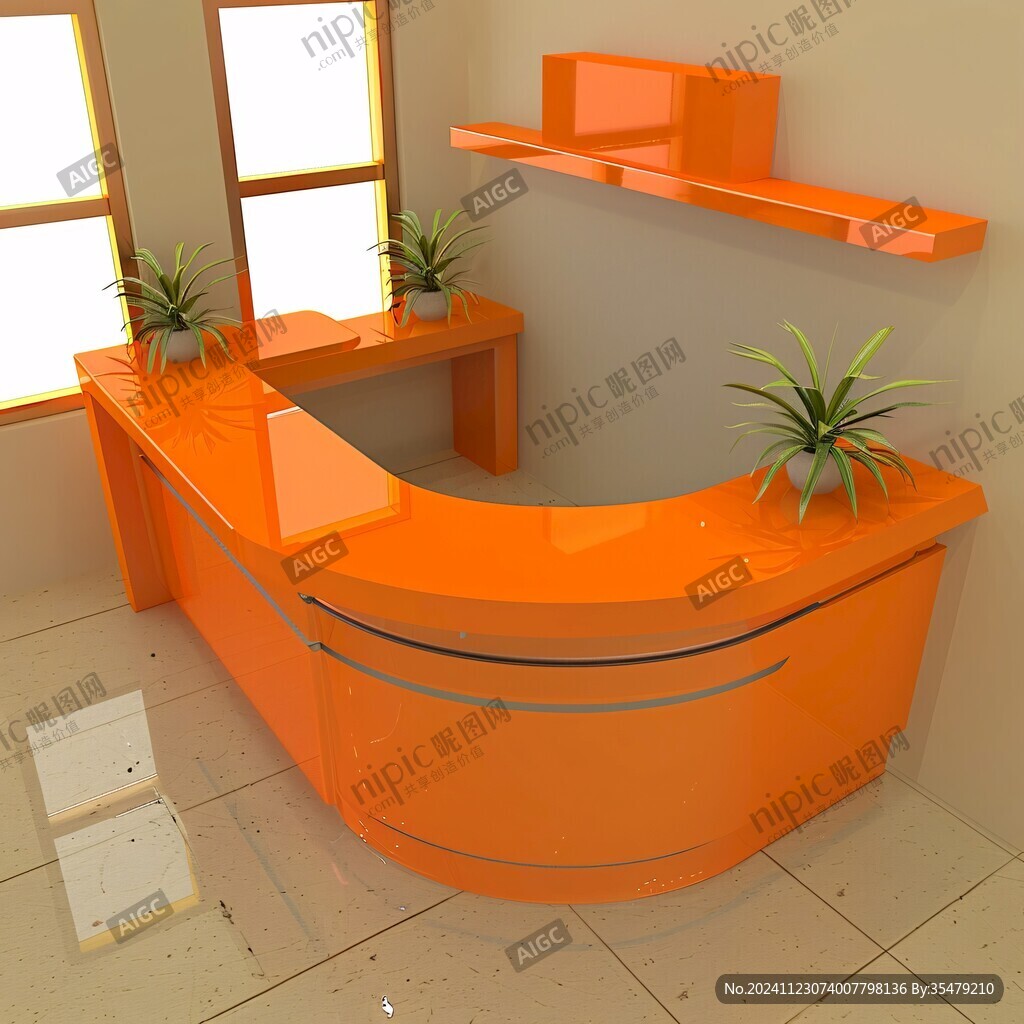 接待台3d源文件下载