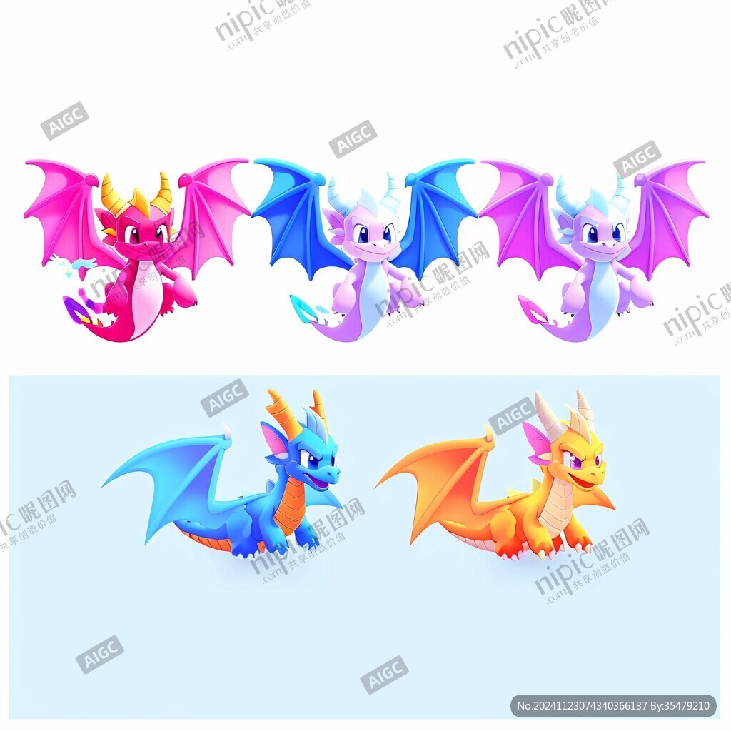 q版龙卡通龙造型