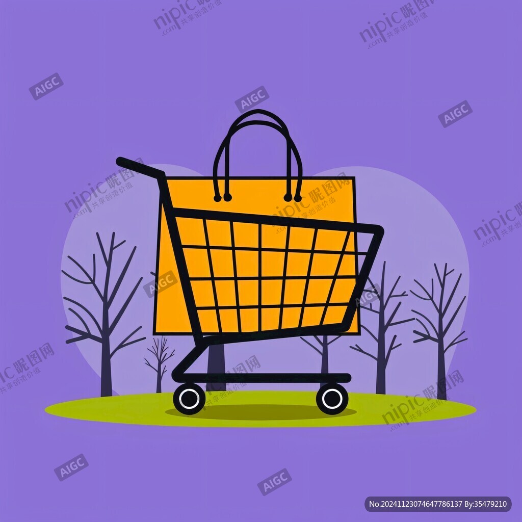 购物车插画