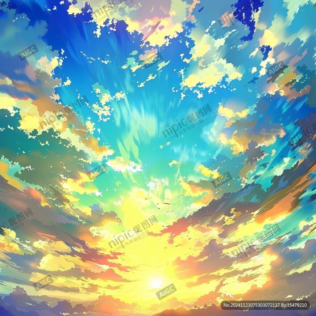 日本动漫风格晚霞