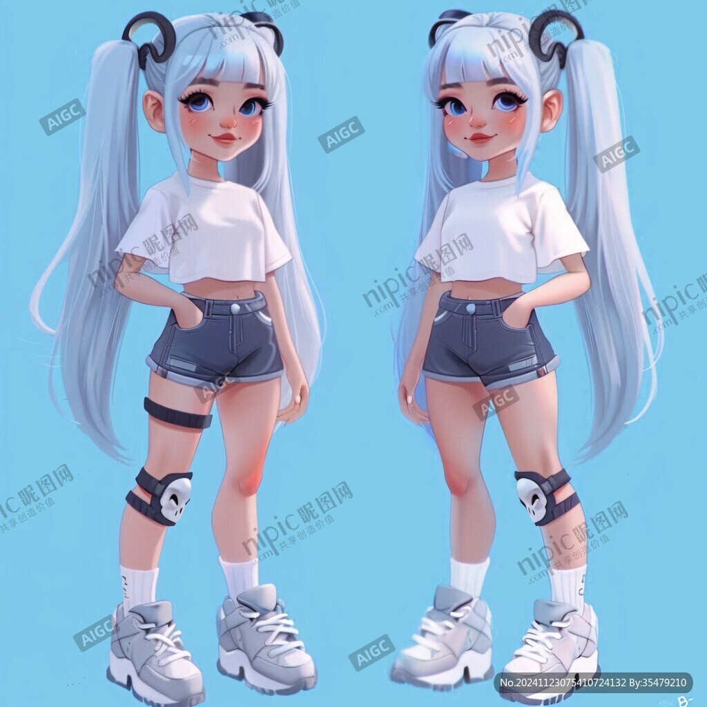 高精女孩原画稿