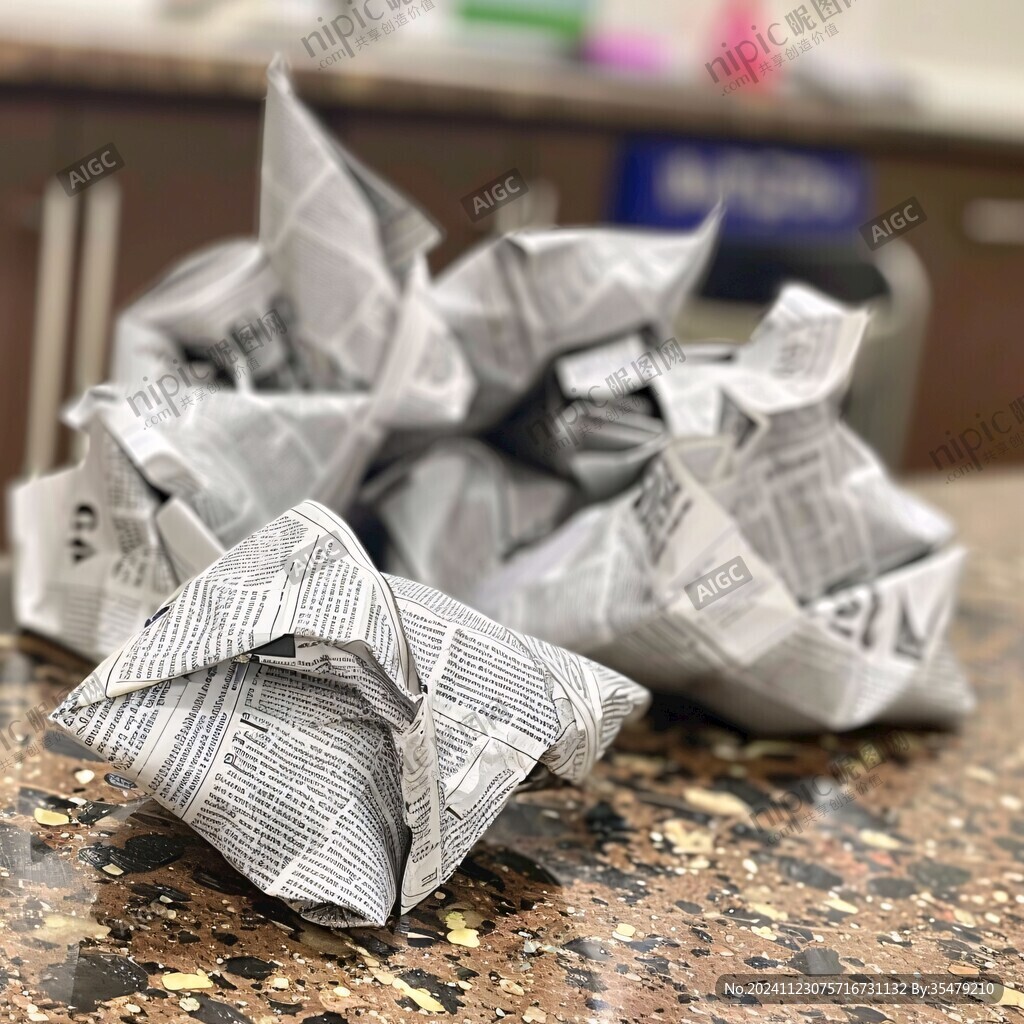 揉成一团的纸球