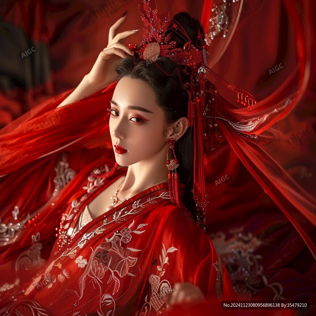 古风嫁衣美女