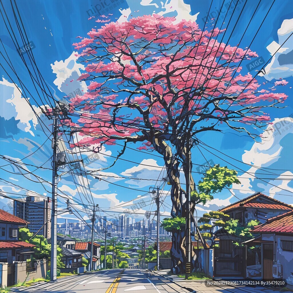 日系风景插画