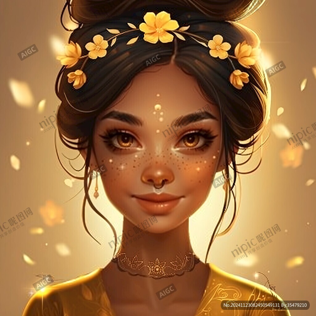 AI创作图厚涂头像 原创厚涂 板绘人像 cg头像 欧美插画 速涂插画 仙娘头像 插画半身像 欧美画风 厚涂少女 poly风格 数字肖像插画 ...