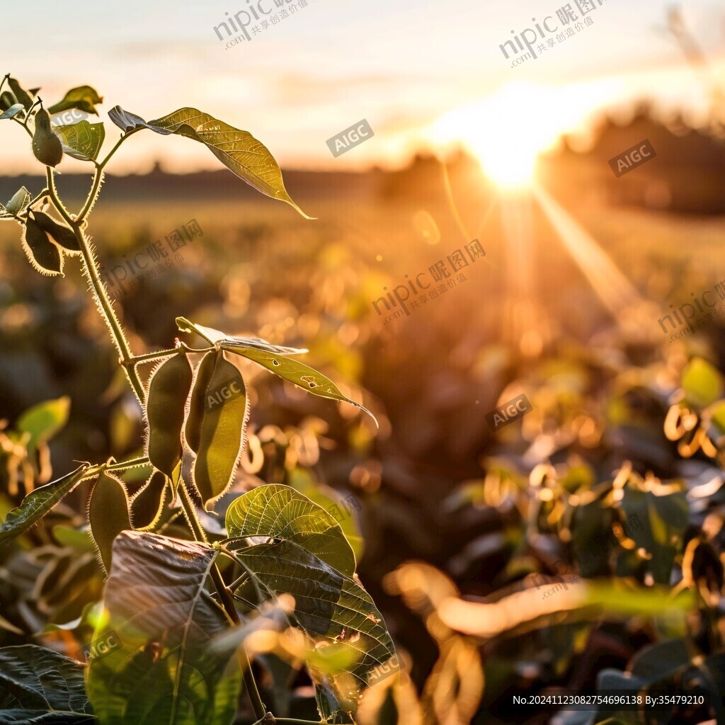 成熟的毛豆阳光灿烂