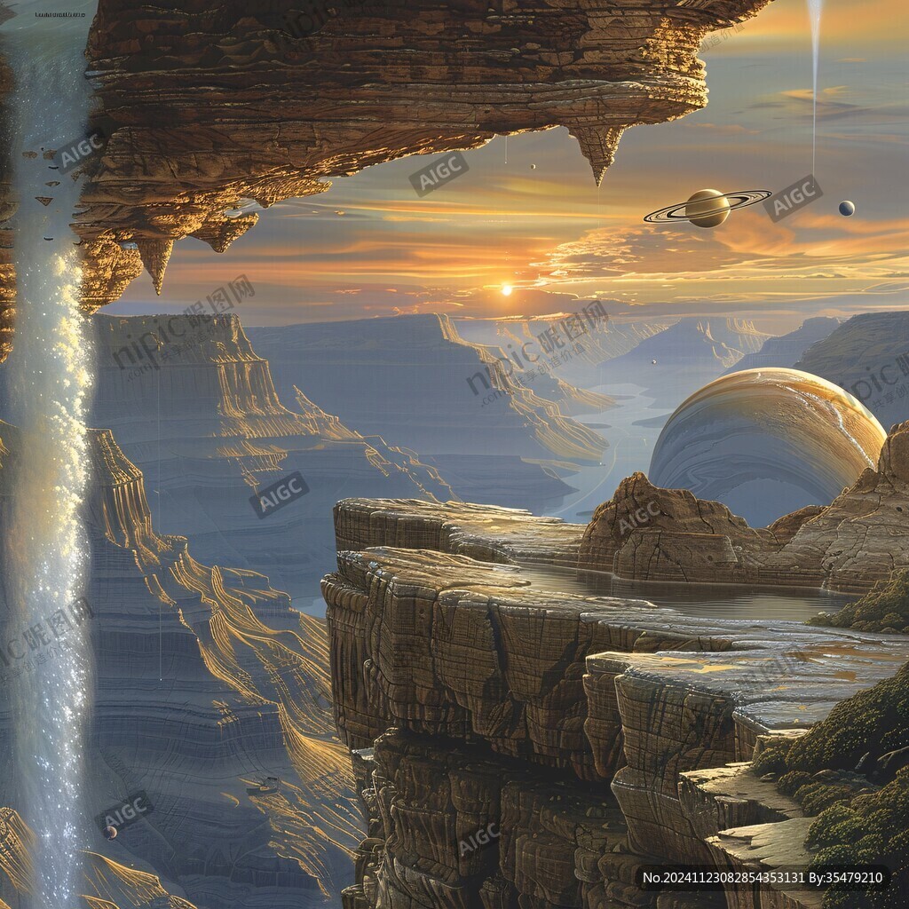 外星球幻想场景插画