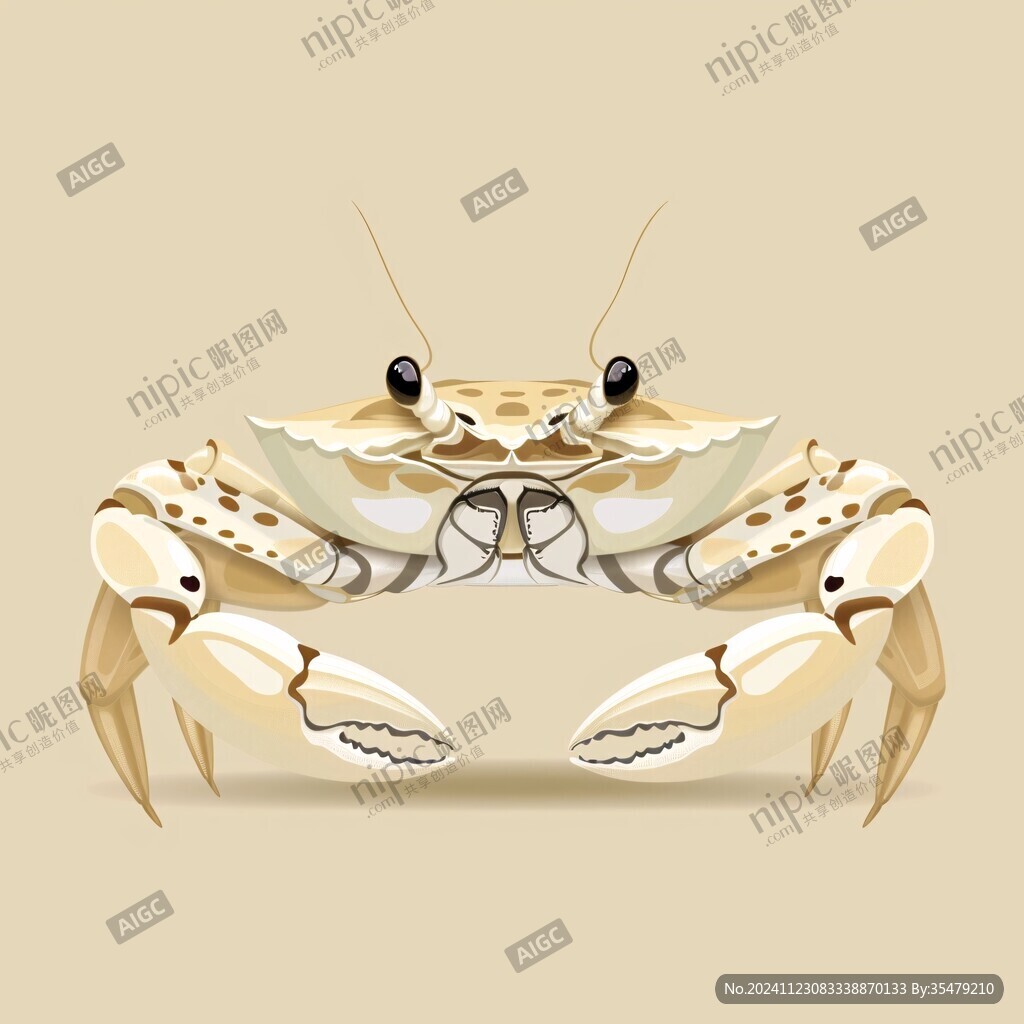 螃蟹插画设计