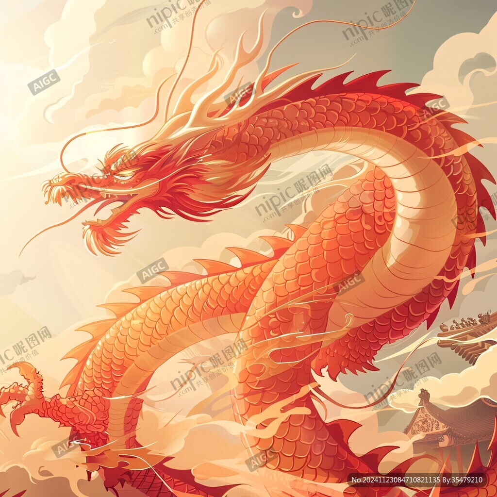 龙包装插画