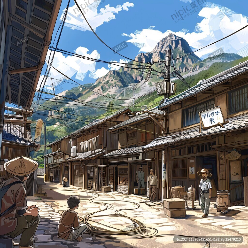 动漫场景插画