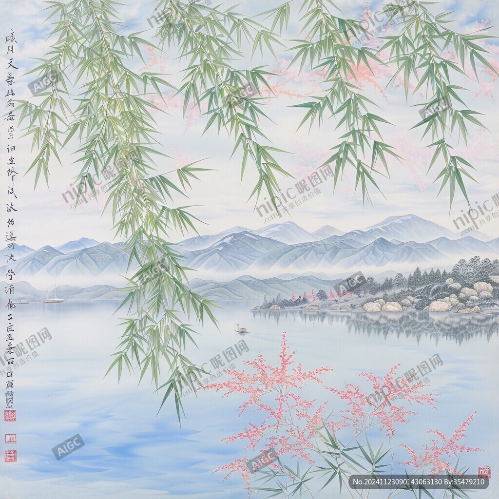 竹韵壁画