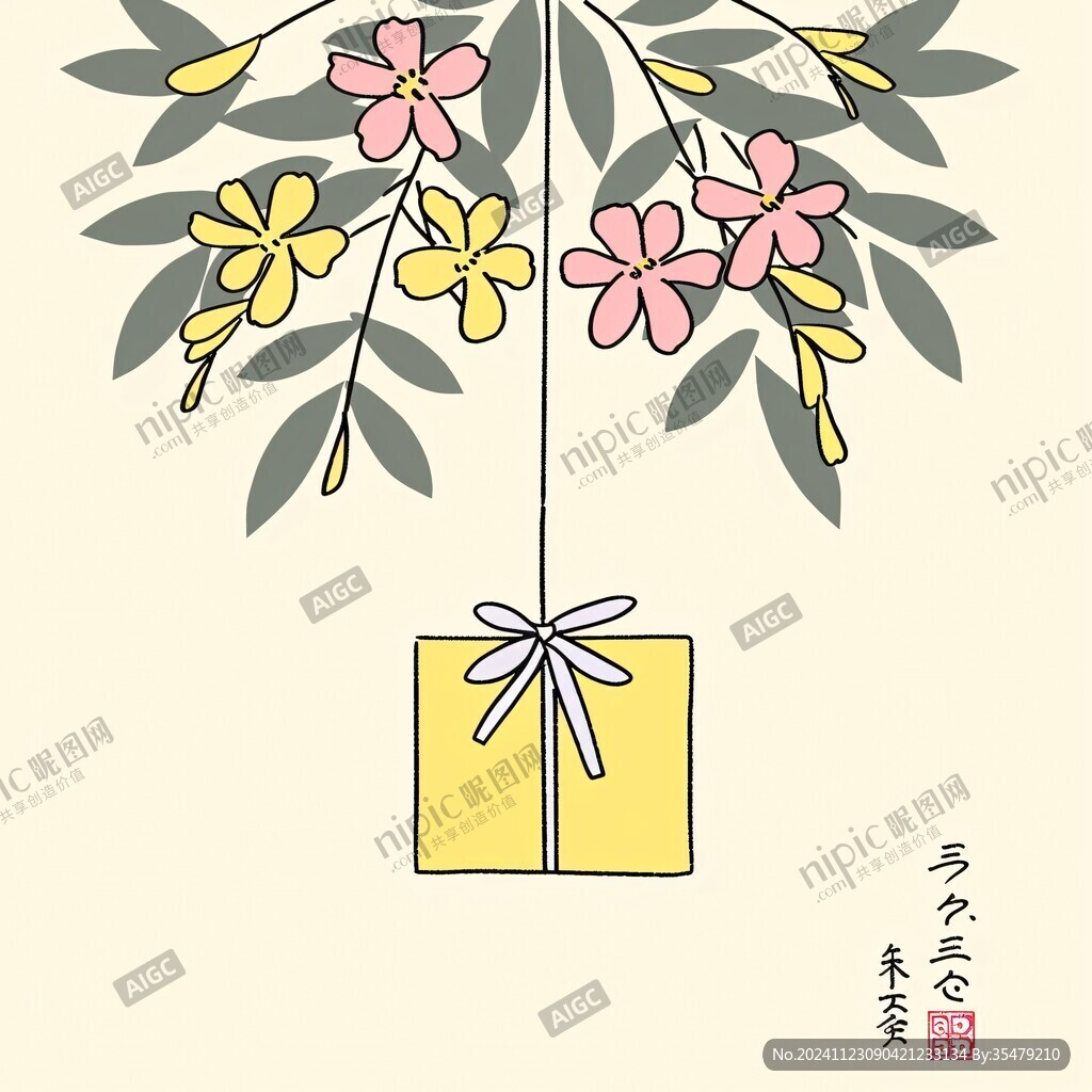 桂花手绘包装