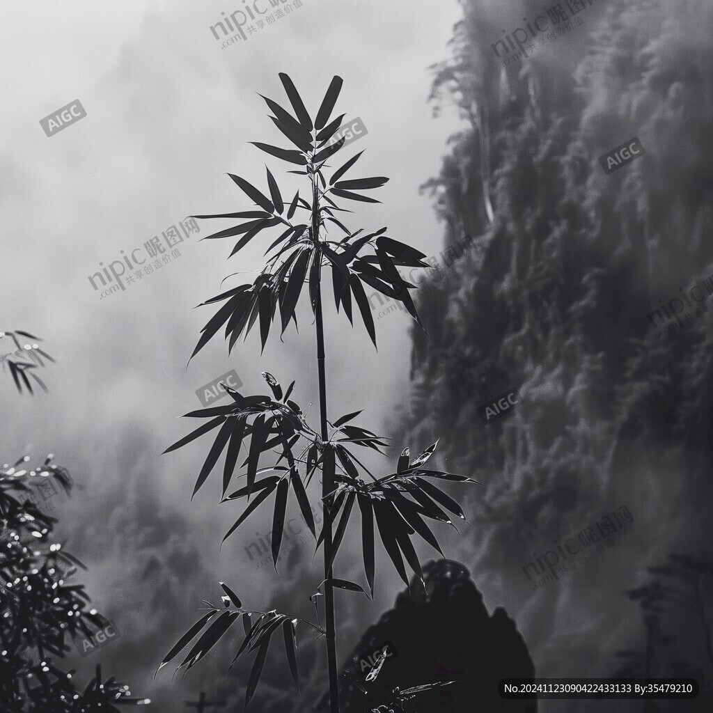 水墨幽篁