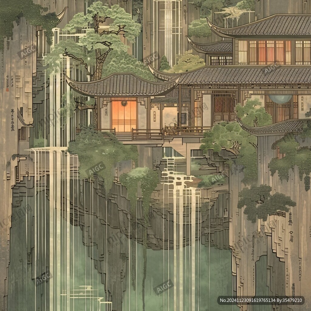 青城山插画