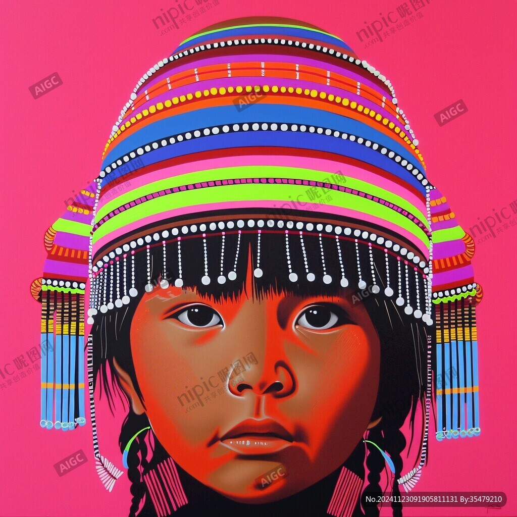 印第安少女装饰画