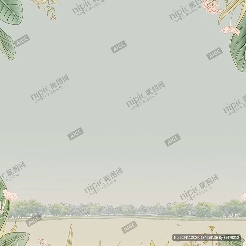 卡通手绘植物背景