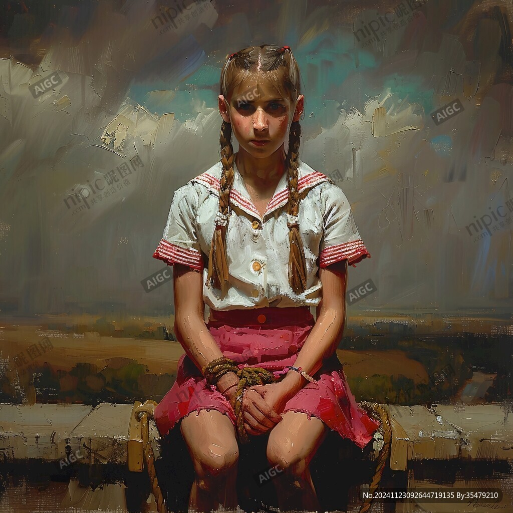 少女油画
