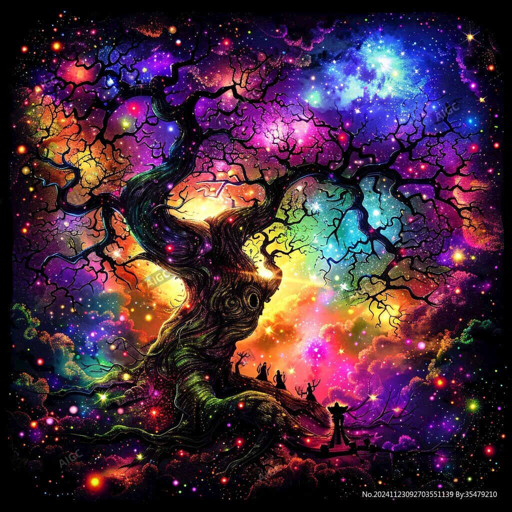 神秘梦幻的大树