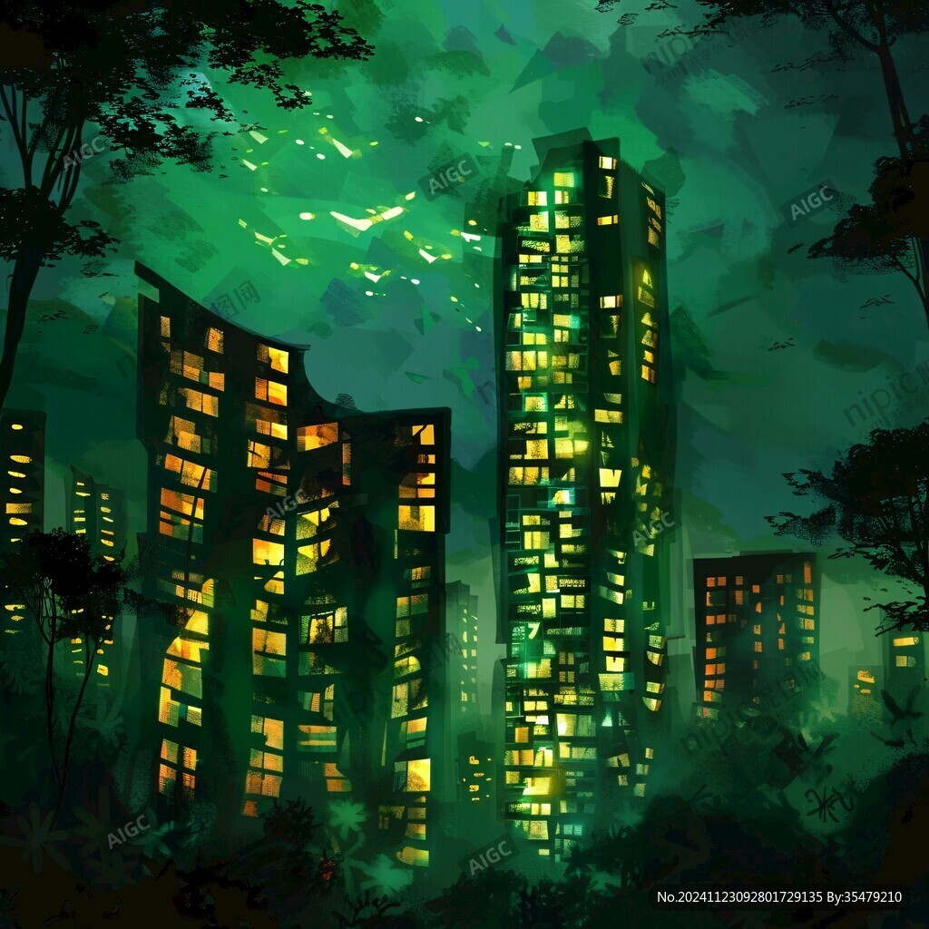 插画楼房