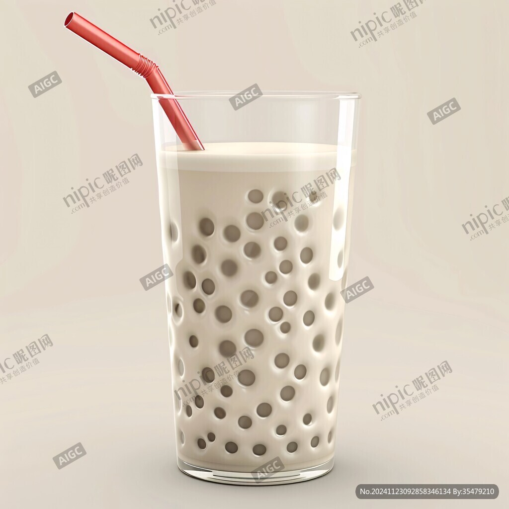 手绘珍珠奶茶