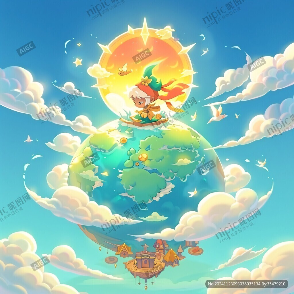 环球炸鸡插画