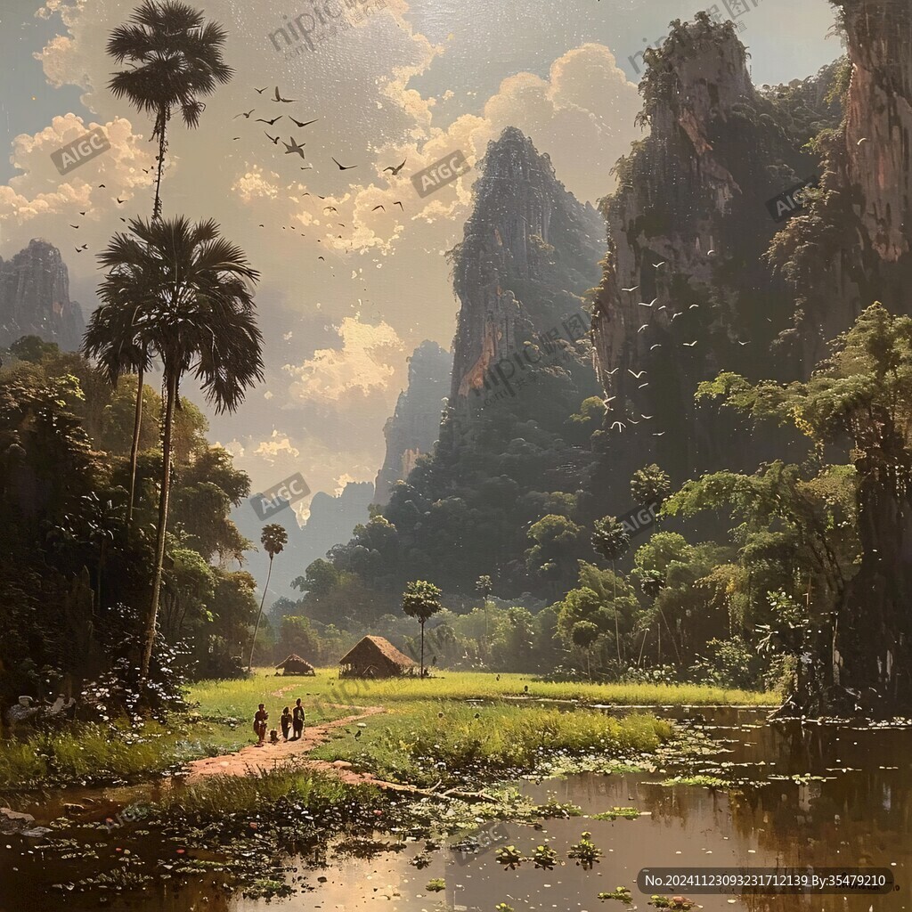 风景厚涂