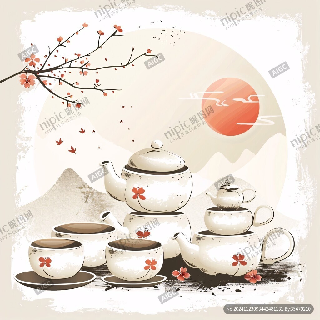 茶具插画