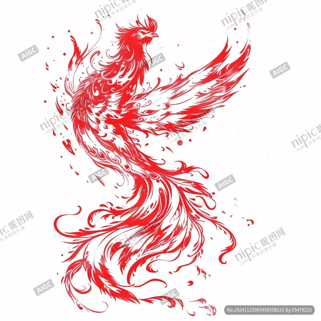 凤凰朱雀插画