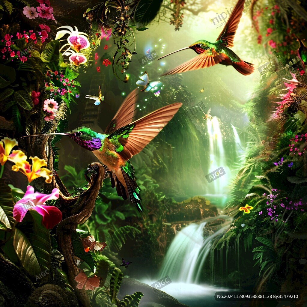 梦幻森林立体画