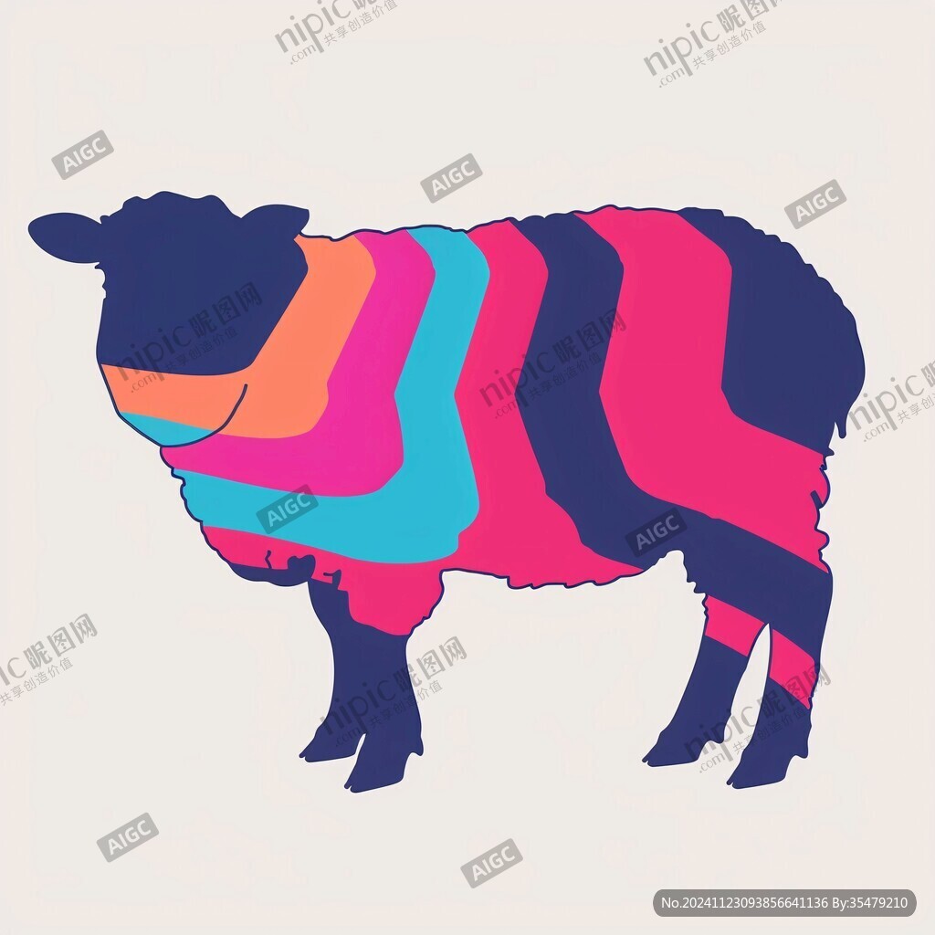 羊肉插画设计