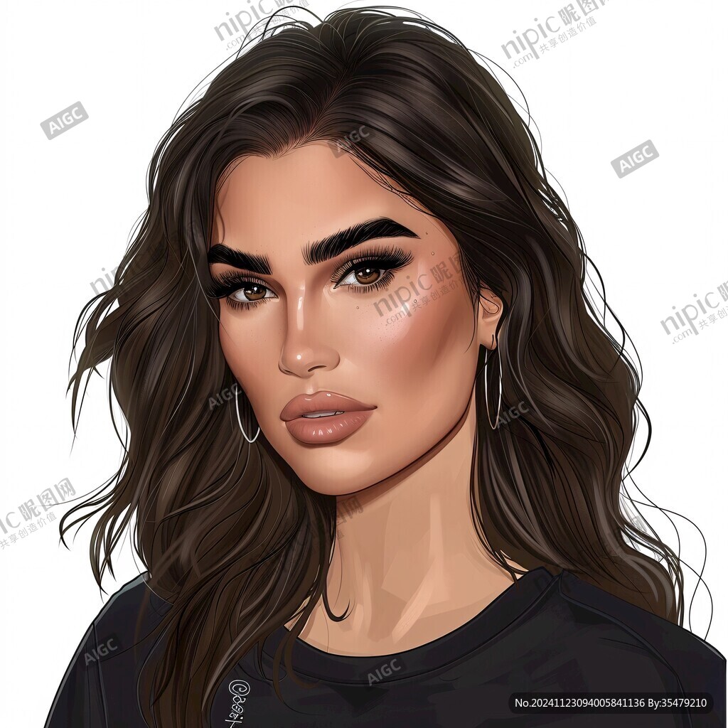 人物头像美女插画