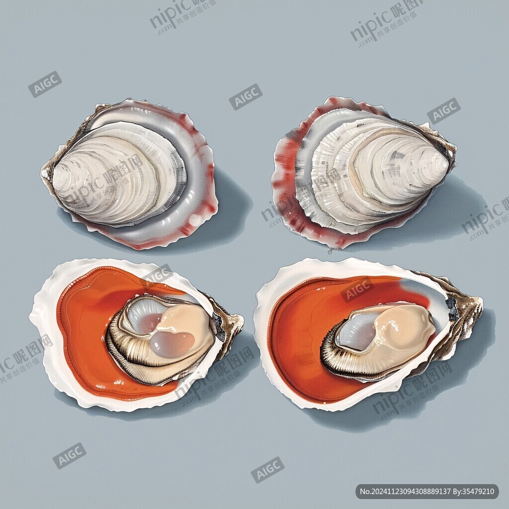 鲍鱼美食插画