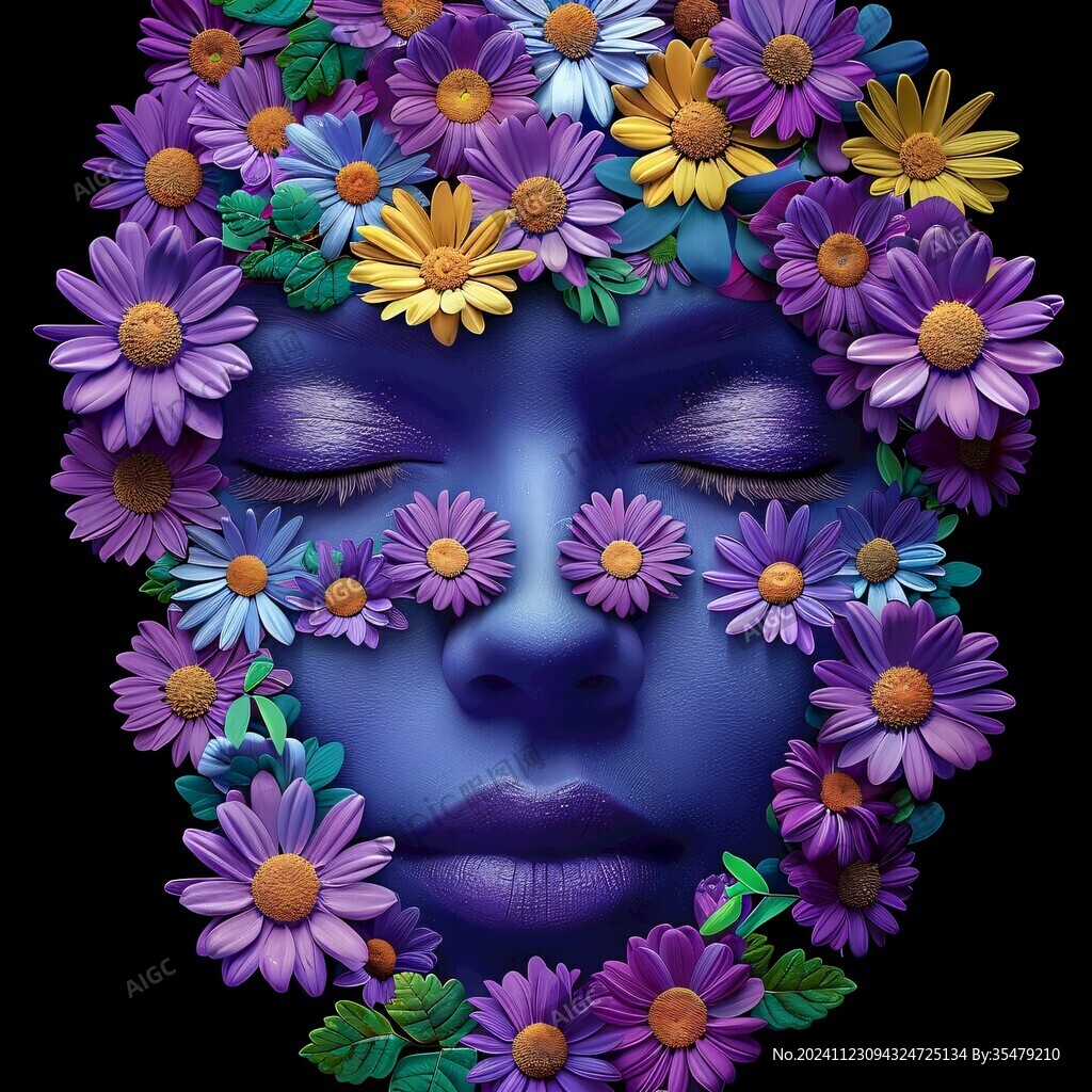 彩绘花脸