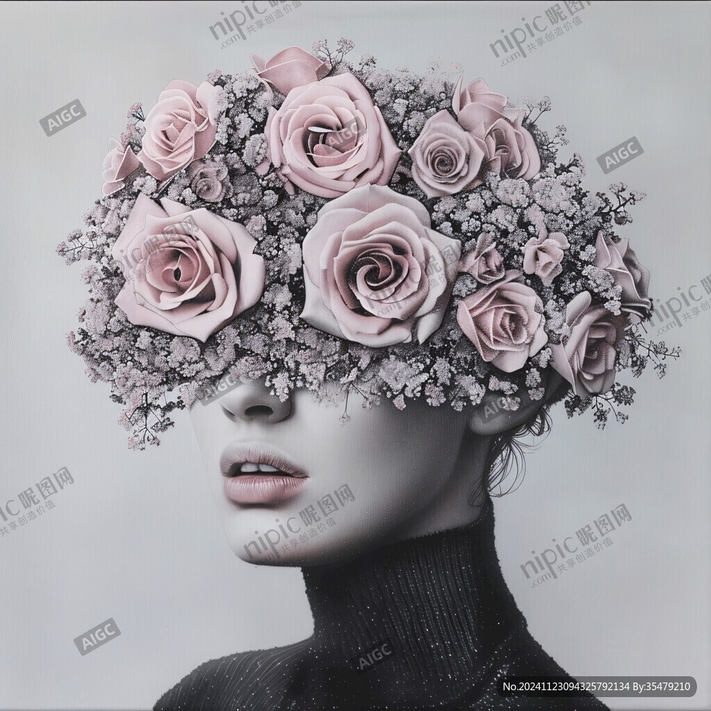 人头花艺造型