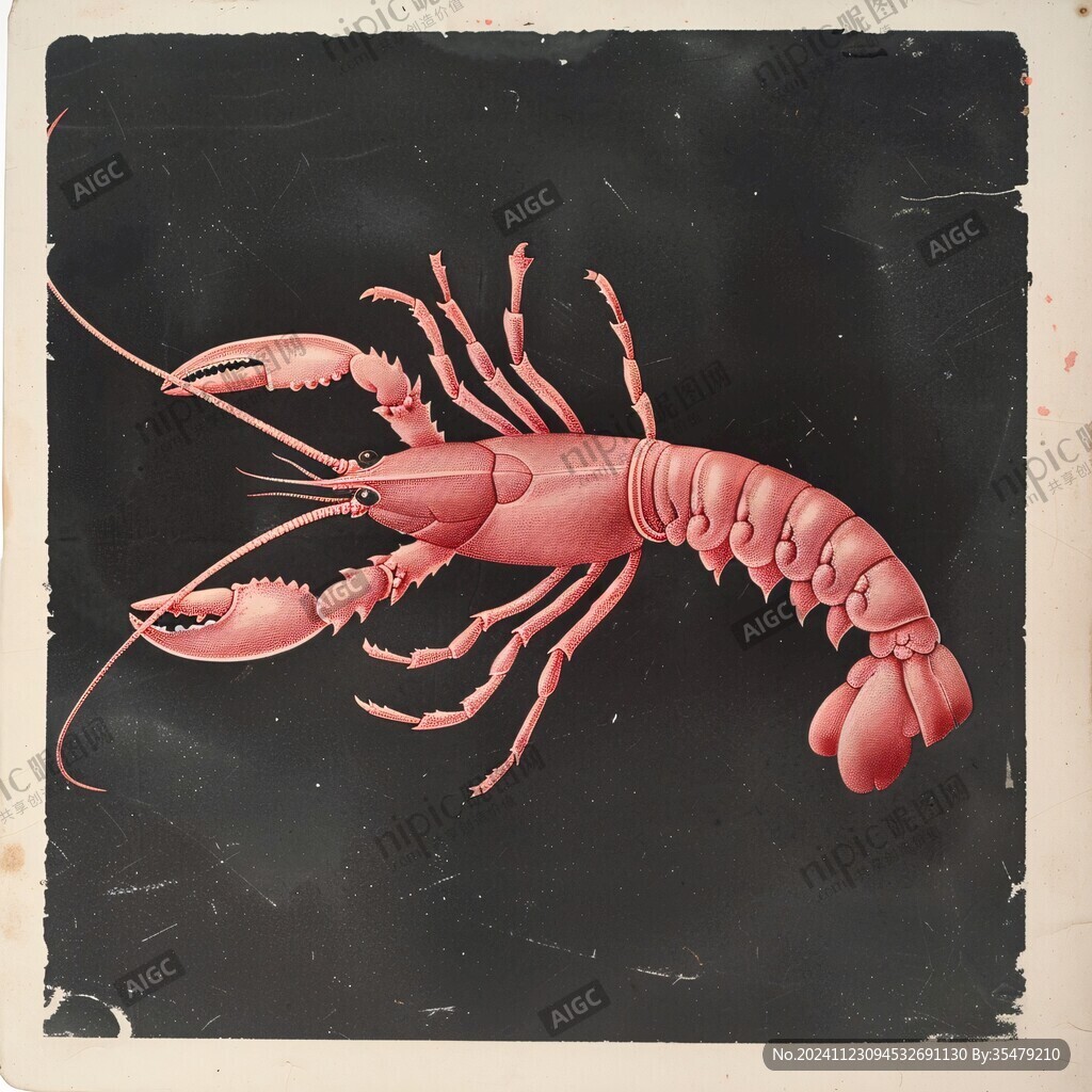 小龙虾立体画