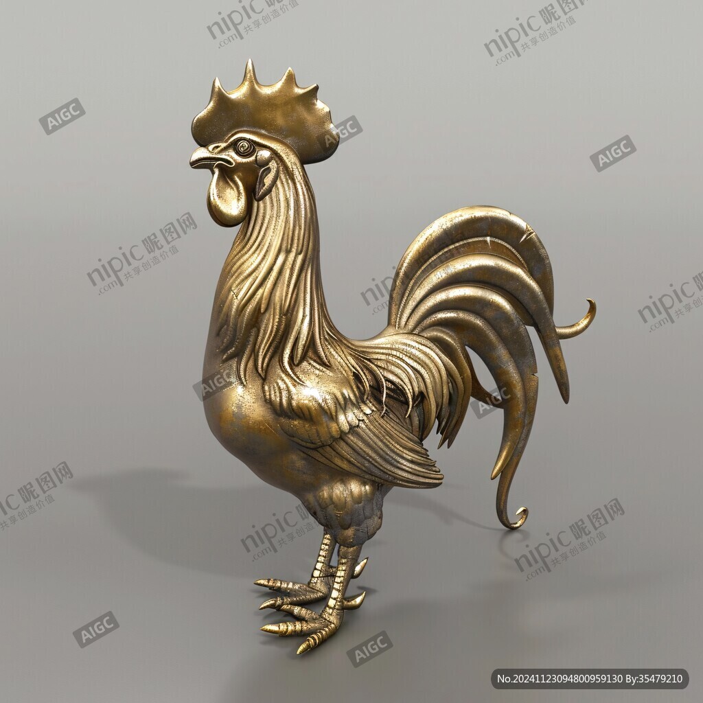 金鸡3d效果
