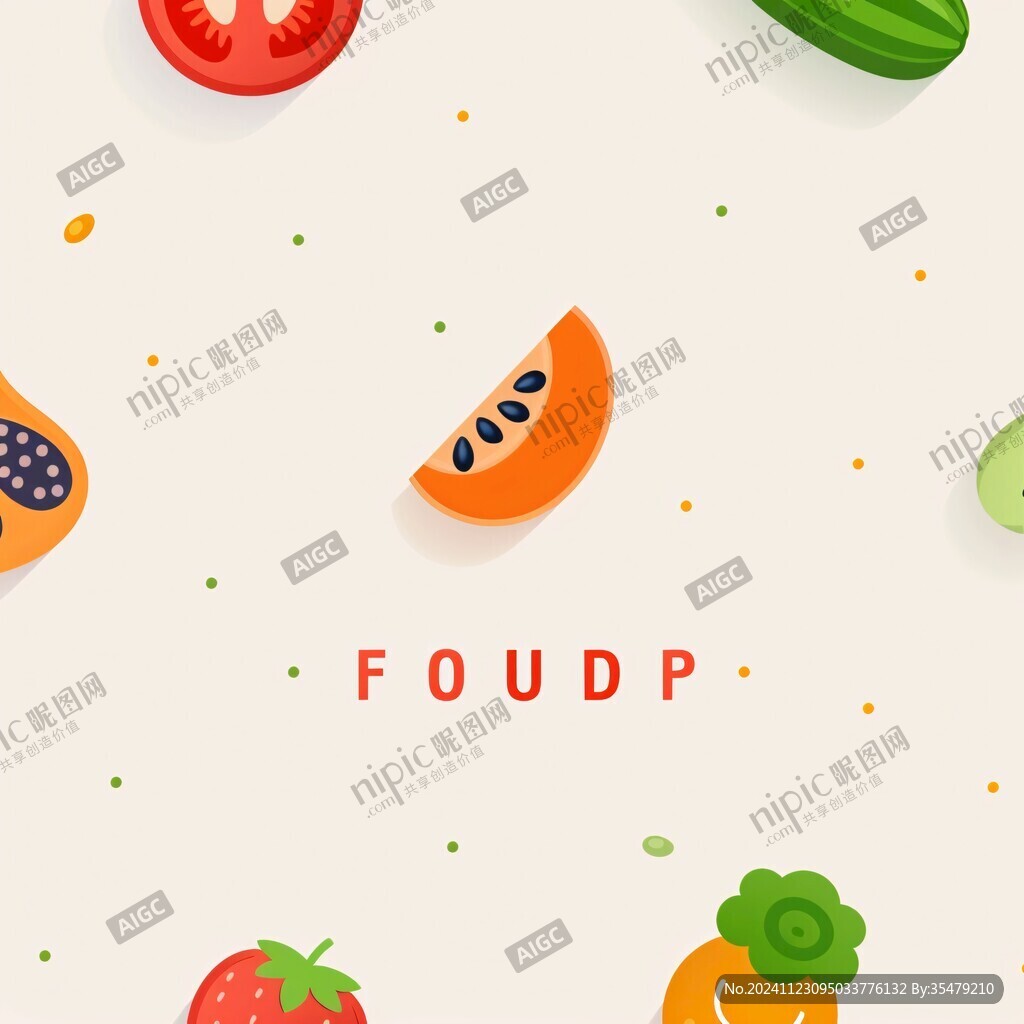 扁平风水果图案