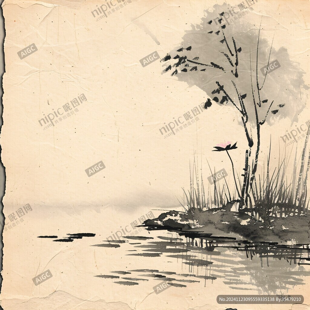 水墨风复古背景图