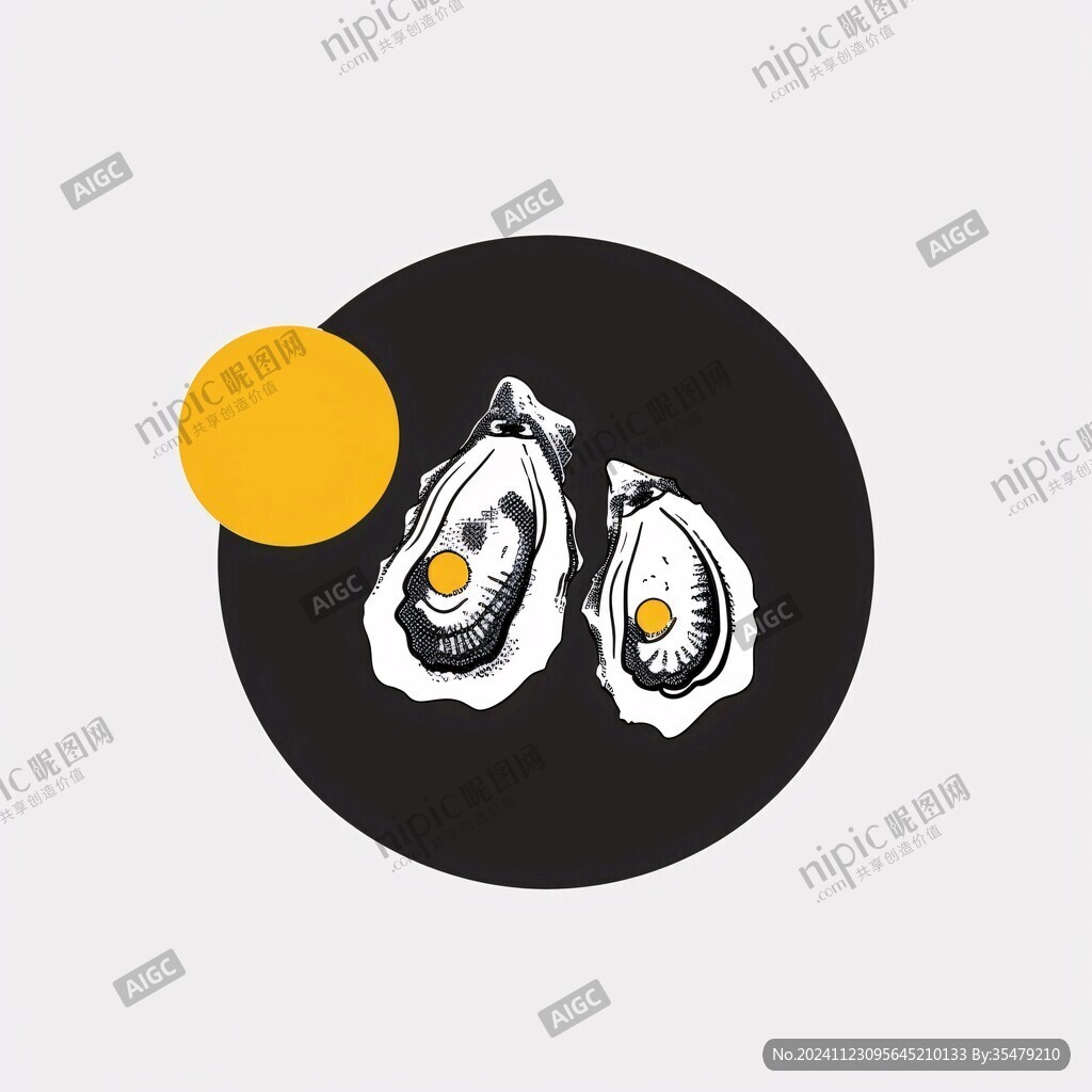 生蚝插画