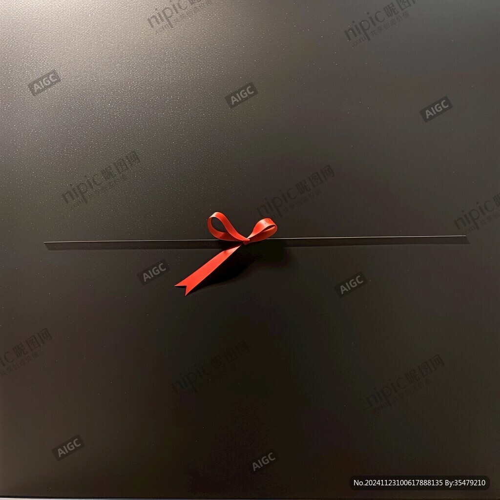 简洁黑色金丝带简约