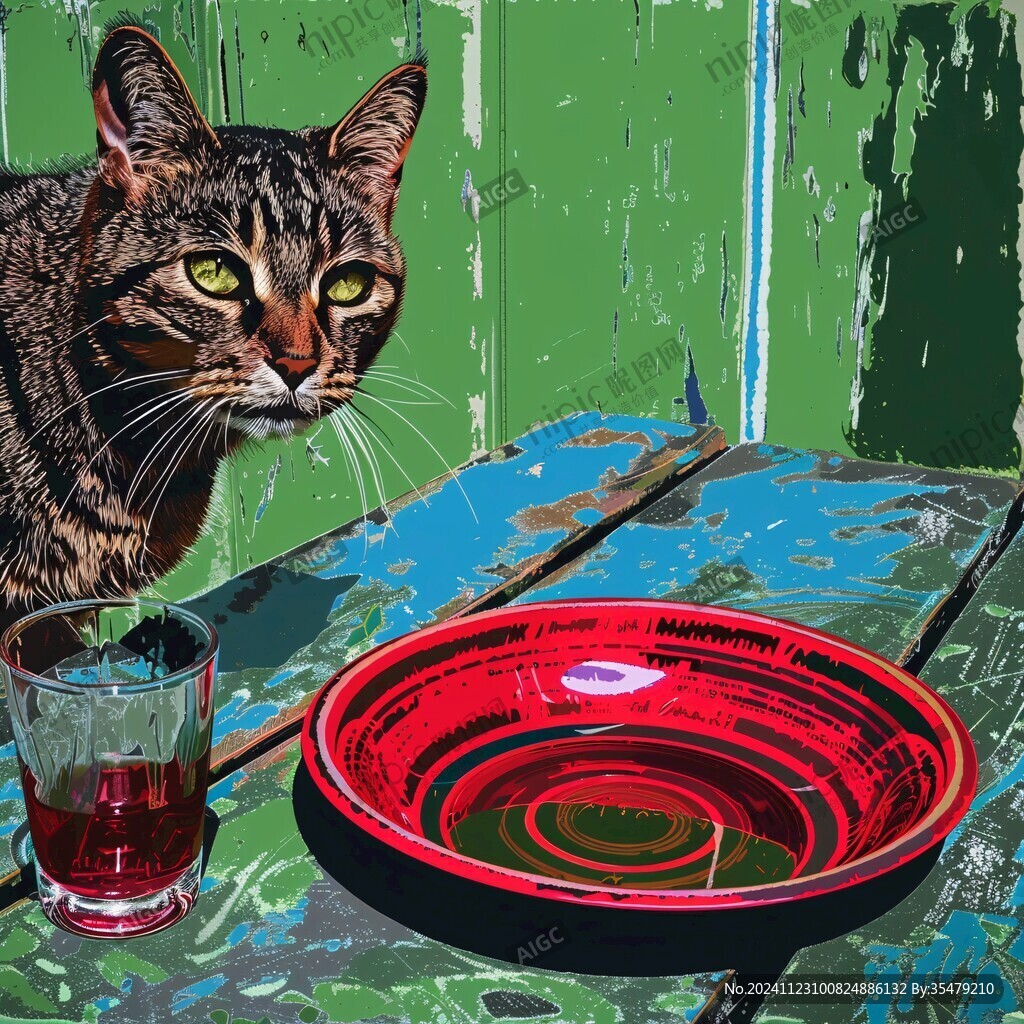 逼真猫画