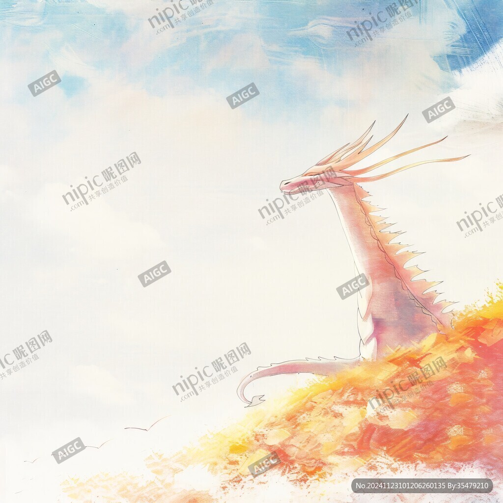 手绘云小鹿