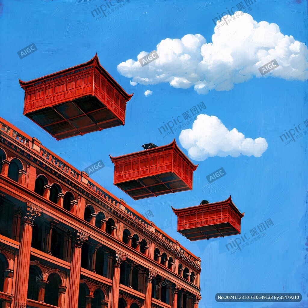 宁夏建筑插画