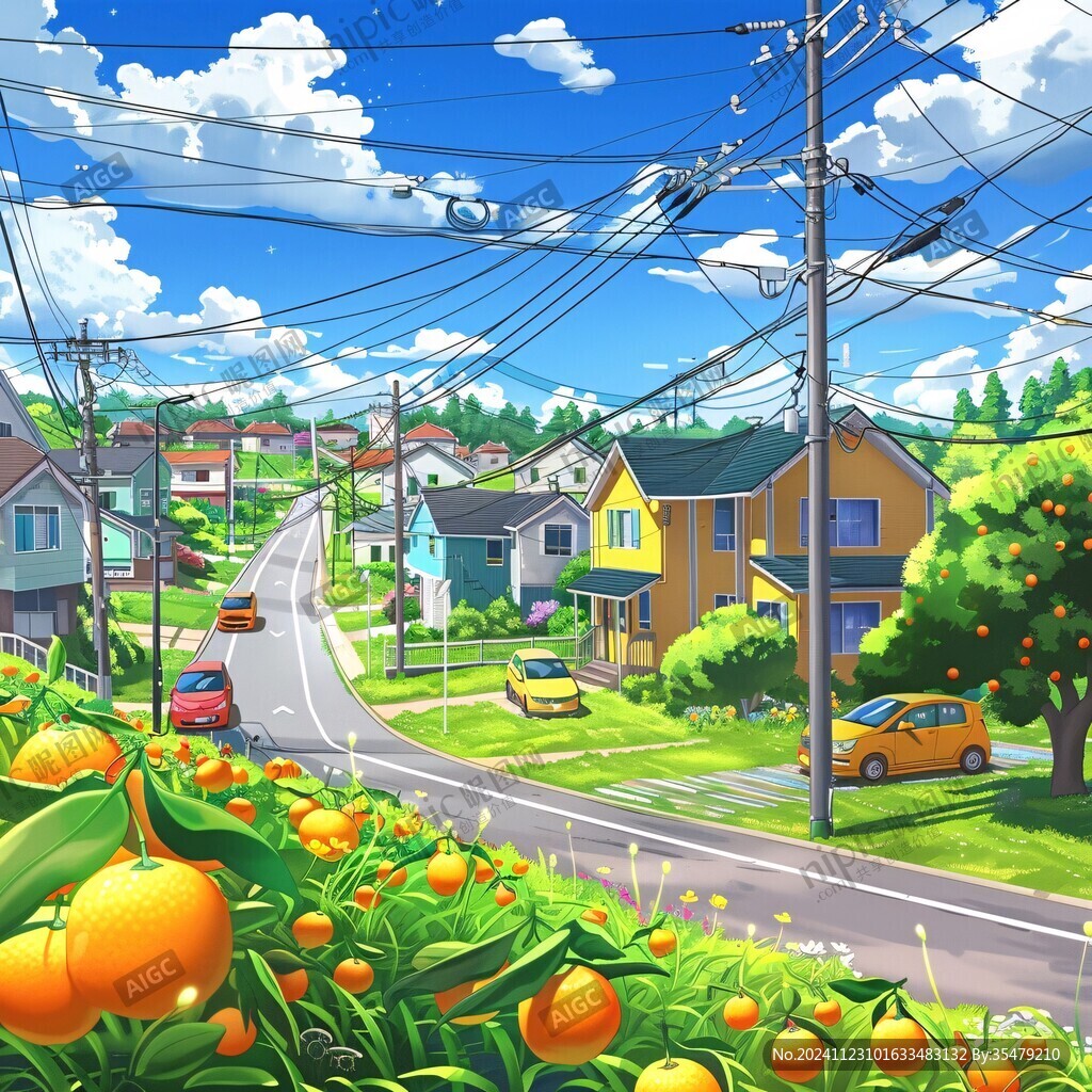 插画农村