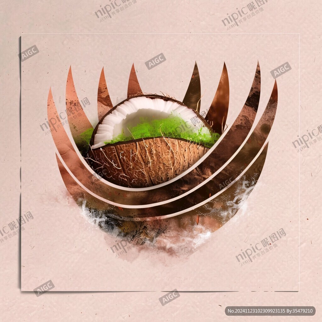 海底椰片插画