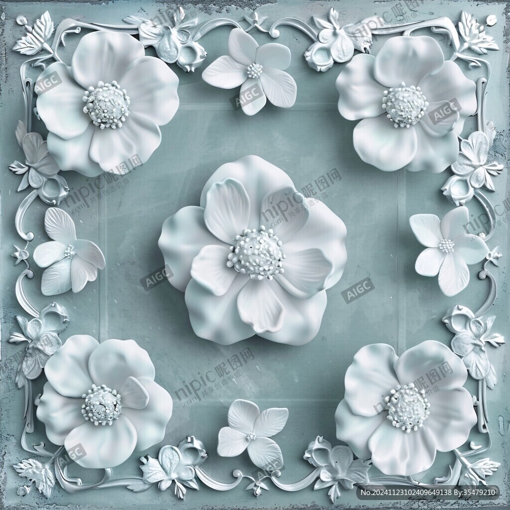 3d立体框框花